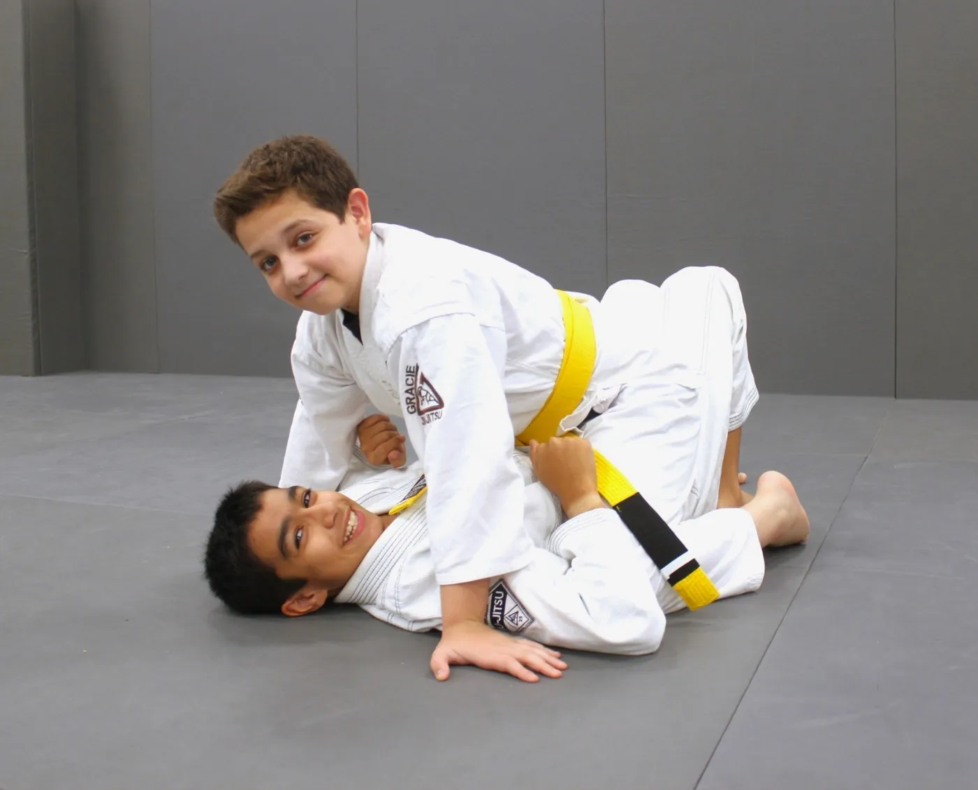 Kids on the mat in the Cubs and Juniors class